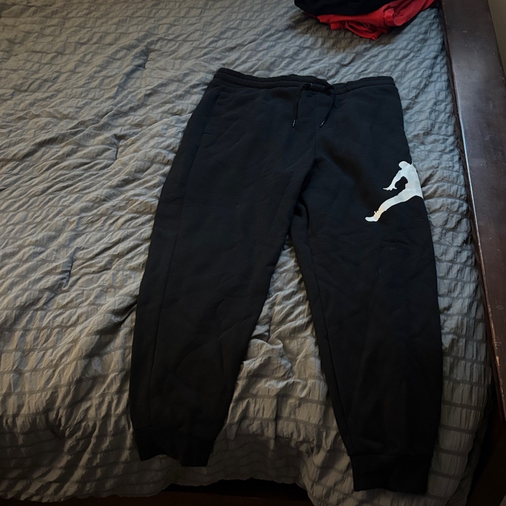 Black Joggers with White Logo